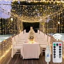 Luci a LED tipo lucine, luci a filo alimentate da USB con telecomando, adatte per Natale, Ognissanti, matrimonio, compleanno, festa, decorazione casa e camera da letto