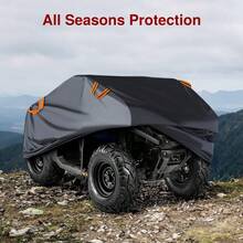 ATV Cover, Outdoor Heavy Duty 4 Wheeler Cover, All Weather Protection Quad Covers Fit For Kawasaki, Polaris, - Black - View 3