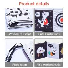 Newborn Toys, High Contrast Baby Books With Teethers, Black And White Infant Toys, Montessori Toys For 0-6-12 Months Early Brain Development, Sensory Learning Activity Gifts, Tummy Time Toystummy Time,Baby Toys,Baby Books