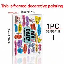 1 PIEZA Póster de lienzo con recordatorios diarios inspiradores, arte de pared motivacional para el hogar, oficina, cafetería - Sin marco, sin plumas - Ideal para regalos de cumpleaños y festividades - 1PC - Ver 26