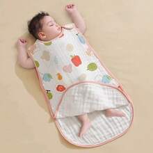 1pc Ultra Soft & Comfortable Baby Sleeping Bag, Summer Muslin Sleeveless Breathable Sleeping Bag, Children Anti-Kick Quilt, Suitable For Summer Air-Conditioned Room. A Perfect Gift For Baby Shower, Valentine's Day. - Sleeveless Vest Sleeping Bag - View 58