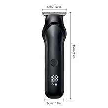 Hair Clipper, Cordless Electric Shaver, Carving Razor, Facial Hair Trimmer, USB Rechargeable, LED Display, Suitable For Home/Barber, Gift For Men, Father's Day Gift.1000 MAh Battery - màu đen - Xem 6