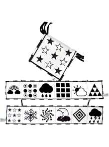 Newborn Toys, High Contrast Baby Books With Teethers, Black And White Infant Toys, Montessori Toys For 0-6-12 Months Early Brain Development, Sensory Learning Activity Gifts, Tummy Time Toystummy Time,Baby Toys,Baby Books