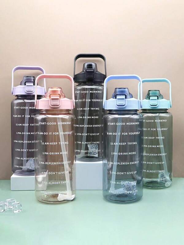 1pc High-Quality Transparent Water Bottle | Portable Minimalist Outdoor Sports Water Bottle, Camping Hiking Water Cup