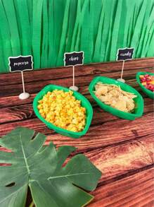 4/6/8 Stück Palmblatt Hawaii Stil wiederverwendbare Snack Schalen, Kekse, Chips, Süßigkeiten für Dschungel Insel Themen Party Dekorationen Platten