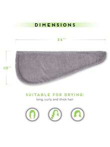 2 Packs Microfiber Hair Towel Wrap For Women, Super Absorbent Quick Dry Hair Turban For All Hair Style Anti Frizz, Large Hair Drying Towel With Button,Back To School,Travel Holiday Essentials,Hair Accessories For Women - Multicolor - View 4