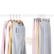Juego de 5/3 pinzas galvanizadas multiusos para pantalones, percha para pantalones de acero inoxidable antideslizante y que no deja marcas, pinza para colgar faldas