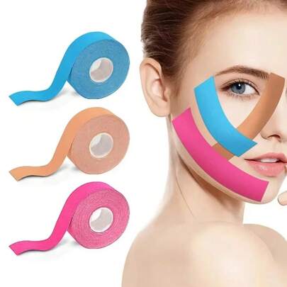 2.5CM X 5M Facial Kinesiology Tape V Line Neck Eye Lift Anti-Wrinkle Sticker Tape Facial Skin Care Tools Elastic Bandage