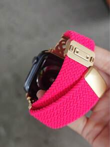 chinbersky 1 Pack Braided Stretchy Watch Bands With Metal Buckle, Chinese Band Knot – Fits 38mm 40mm 41mm 42mm 44mm 45mm 46mm 49mm Smartwatch (Women & Men), Adjustable Quick-Release Nylon Solo Loop Elastic Straps – Compatible With Series 10/9/8/7/6/5/4/3/SE/Ultra