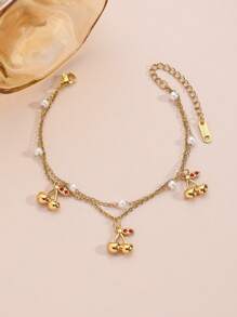 Pulseira Minimalista de Aço Titanio Dourado, Incrustada com Zircônia Artificial, Comprimento Ajustável, Adequada para Looks de Verão, Férias, Presentes para Melhores Amigos, Anti-Desbotamento, Anti-Alérgico, Acessório Elegante para Mulheres