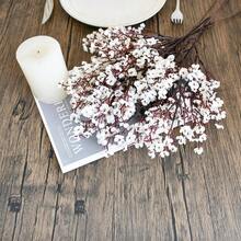 15 Pcs Ivory Flowers Silk Babys Breath Artificial Fake Flowers Fall Flowers Gypsophila Bouquet 18.7" For Mother's Day Home Kitchen Decor New Year Spring - 彩色 - 查看 5