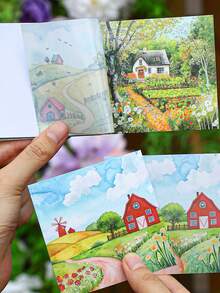 30 张四季主题装饰贴纸，剪贴簿用品，适用于礼物、办公室、家居、标签、教室、娱乐玩具、学生计划器、创意复古 DIY 景观装饰、学校用品、返校 - 彩色 - 查看 3