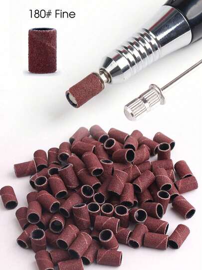 50pcs Vibrant Orange-Red Nail Sanding Bands,80/120/180 Grit Electric Drill Compatible Sanding Pads For Manicure & Pedicure, Professional Nail Drill Bits For Acrylic/Gel Nails, Wood Carving & Polish Grinding,Essential For Nail Techs, DIY Enthusiasts, Salons - Great Gift For Valentine's Day, Mother's Day