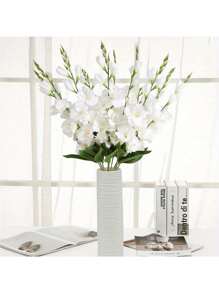 1/3/6Pcs 29.52Inch Artificial Orchid, Silk Artificial Gladiolus, For Home Decoration, Wedding Decoration, Wedding Venue Layout, Wedding Bouquet, Bedroom Living Room Decoration, Desktop Decoration, Wall Decoration, Outdoor Garden, Courtyard Decoration, Porch Balcony Decoration, Summer Decoration, Gift.