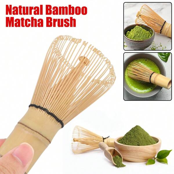 1pc Matcha Powder Whisk, Teaware Bamboo Brush, Green Tea Stirrer, For Home Back To School
