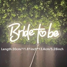 Decorazioni a neon per addio al nubilato, insegna luminosa a led per feste di addio al nubilato, decorazioni a neon per pareti, cartello sposa per foto di sfondo per matrimonio e fidanzamento, compatibile con alimentazione USB e computer portatile