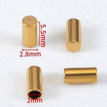 20 Buah Gesper Tali Kulit Gantung Stainless Steel, Tutup Ujung Datar Berlapis Emas, Cocok untuk Aksesoris Pembuatan Kalung, Gelang, dan Perhiasan DIY - gesper tali - View 16