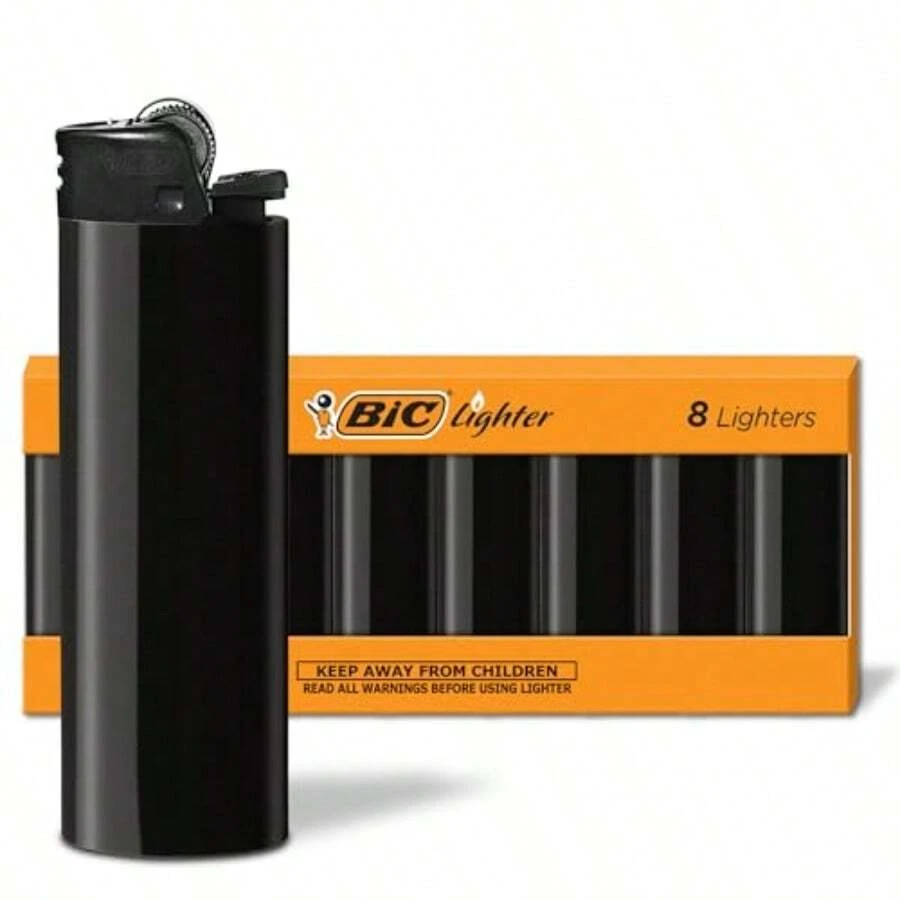 BIC Maxi Pocket Lighter Special Edition Series Black 8 Count Pack Of Lighters-Local Delivery - 黑色 - 查看 1