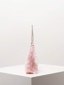 Shiny Sequin Shoulder Bag, Sequin Bag, Bridal Party, Premium Style Ladies Handbag, Prom Bag, Prom Accessories, Elegant Women's Bag, Wedding Items, Sparkling Prom Wallet (Pattern Random) , Pink - Pink - View 5