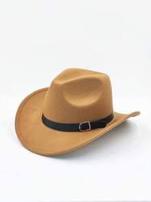 1 Universal Bohemian Western Cowboy Hat With Removable Heart-Shaped Decoration, Polyester, Sun Protection, UV Protection, The Best Gift Option For Easter - Multicolor - View 15