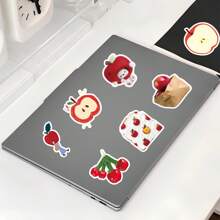50pcs Apple Style Ins Minimalist Red Decorative Sticker, Creative For Floral Vase, DIY Notebook School Supplies, Back To School
