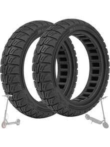 GLDYTIMES 8.5 Inch Off-Road Solid Rubber Tire Replacement For Gotrax GXL V2/XR/APEX XL Hiboy S2/S2R M365/Pro Electric Scooter 8.5 Inch Solid Tire Replacement (Black 2Pcs) - Multicolor - View 13