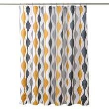 Mid Geo Shower Curtain, 72 X 72, Gold & Gray, Bathroom Decor - 金灰色 - 查看 9