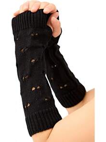 Fingerless Arm Warmers For Grunge Punk Style Accessories - Đỏ - Xem 4