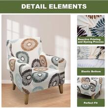 Local Delivery - Banquet Armchair Slipcover Printed Chair Covers With Arms Stretch Club Chair Slipcover Soft Armchair Sofa Covers Anti-Slip Furniture Protector For Dogs Pets Home Living Room Decor, 14 - 46 - 查看 2