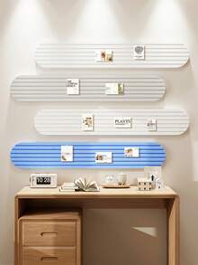 1pc No Drill Decorative Wall Sticker, Nordic Minimalist Felt Noticeboard, Modern Geometric Photo Wall Memo Board, Self-Adhesive Hanging Multi-Purpose Bulletin Board For Home/Office, Reusable Festival And Party Theme Wall Backdrop, Suitable For Bedroom, Study, Living Room, Sofa Wall, Office And School - Multicolor - View 8