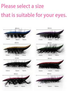 Zestaw 1 pary brokatowych samoprzylepnych eyelinerów i sztucznych rzęs – wodoodpornych, nie wymagających kleju, odpowiednich do makijażu imprezowego i scenicznego. Rzęsy na pasku, rzęsy, sztuczne rzęsy