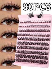 120pcs D-Curl Natural Fluffy Volume Lash Extensions,C/D Super Lightweight Packaging,Waterproof Faux Mink Single Cluster 3D Contoured Lashes,Long-Lasting And Durable,Suitable For Light, Heavy Makeup And Daily Wear,Suitable For Daily Use Or Outdoor. - D - 查看 15