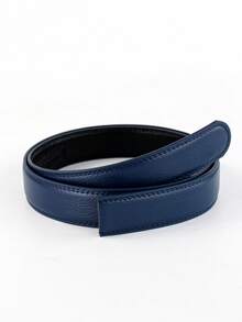 2 piezas de cinturones de cuero con trinquete en azul y negro con una correa de repuesto adicional - Cinturones de alta calidad aptos para hebillas de 35 mm - Duraderos, ajustables y un accesorio elegante tanto para hombres como para mujeres. - Paquete de 2 (negro + azul) - Ver 4