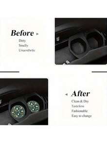 2个孔雀绿花卉仿皮车载杯垫 - 直径2.75英寸，超薄高清图案，耐用防水防尘 - 送朋友的理想礼物