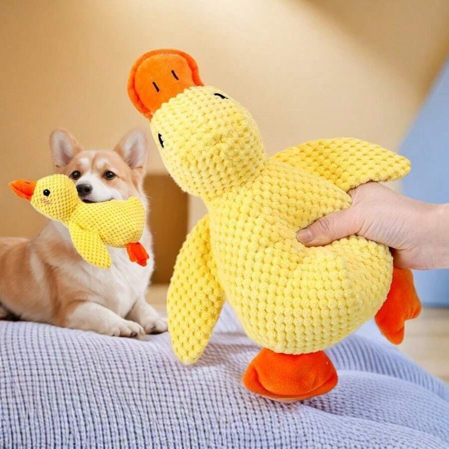 狗狗玩具幼犬耐咬毛绒发声金毛柯基犬宠物用品消除无聊舒适睡眠快乐幼犬配件