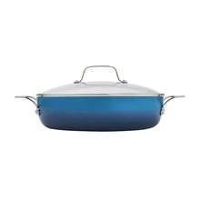Sartén de cerámica antiadherente de uso diario Harlow de 12 pulgadas con tapa, color azul vaquero - Multicolor - Ver 4