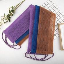 1pc/2pcs African Nylon Exfoliating Bath Towel, Powerful Stain Removal Thickened Pull Back Strips, Soft And Scrub, Easily Scrub Off Back Dirt, Bath And Shower Pull Back Bath Towel, Convenient Strap Towel Design,Body Cleaning Tools, Bathing Accessories For Women, Men, Exfoliating, Shower, No Skin Irritation, Bathroom Supplies