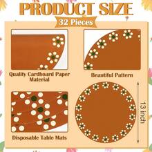 32 Pcs Cielito Lindo Party Decoration 13 Hes Platos De Barro Mexicanos Paper Place Mats Mexican Table Mats Cinco De Mayo Round - Multicolor - View 3