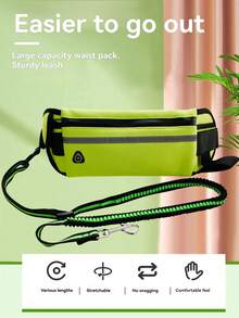 1pc 4 Seasons Pet Leash, Adjustable Dog Running Leash With Waist Bag, Multifunctional Retractable Anti-Pulling Outdoor Walking Dog Leash - Multicolor - View 7