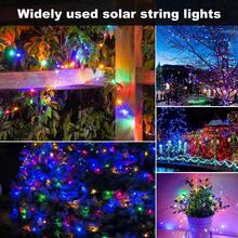 全新升级的太阳能户外灯串：太阳能供电，防水银线灯，8 种闪烁模式，搭配银线 LED 灯泡。非常适合在万圣节、圣诞节、感恩节和返校季等节日期间装饰校园、家居、派对、树木和花园。