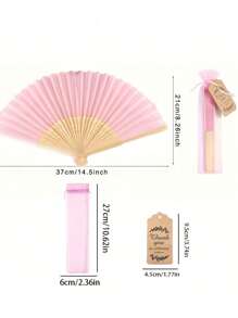3/15/30pcs/Set, Pink Wood Folding Fan With Gift Bag Thank You Card Set, Thank You Cards, Bridal Bamboo Handheld Folding Fan, Single Party Wedding Bride Shower Decorations, Bridesmaid Bamboo Handheld Folding Fans, Single Party Photo Props,Bridesmaids Gifts And Wedding Decorations, Perfect Wedding Gifts, Wedding Decoration, Very Suitable For Parties And Events, Perfect Summer Accessories, Women's Folding Fan