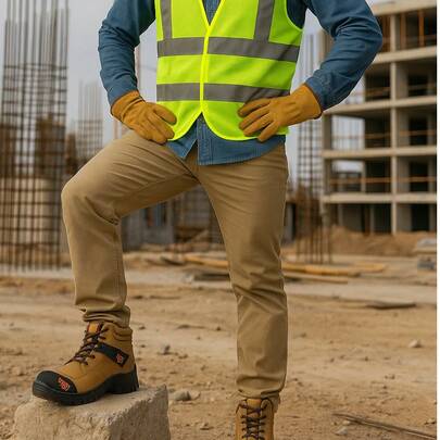 Bota New TRS 650 Tipo Borceguí de Piel para Uso Industrial