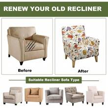 Local Delivery - Banquet Armchair Slipcover Printed Chair Covers With Arms Stretch Club Chair Slipcover Soft Armchair Sofa Covers Anti-Slip Furniture Protector For Dogs Pets Home Living Room Decor, 14 - 50 - 查看 6