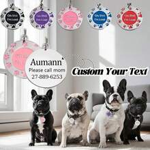 1 Pc Personalized Cute Animal Paw Dog Tag, Custom Engraved With Your Phone Number And Pet's Name, Engraved Dog Name Tag, Cat ID Pet Tag, Custom Engraved Pet ID Tag, For Pet Outdoor Activity Loss Prevention, Hangs From Dog And Cat Pet Collars, Pet Pendant
