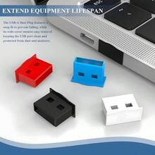 10 PCS USB Dust Cap PlugsUSB TypeA Dust Plugs USB Cap Port Protectors Dust Cap Protector Plug Caps For USB A Female Ports Transparent Fr5sge5ah2 - Transparent - View 3