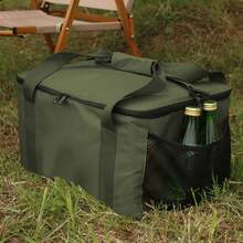 Quanjun Extra Large Storage Camping Bag,Tactical Duffle Bag With Zippers And Handles,Travel/Outdoor With 3 Dividers,Picnic Camping Organizer,Multi-Functional Duffel Bag For Camping/Sports/GYM - Green - View 7