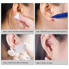 2 Pack Self Ear Piercing Gun Earring Disposable Piercing Kit No Pain Easy Use Ear Piercing Gun Kit Tool With Stud (Dark Blue) - Blue - View 5