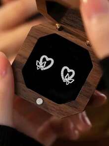 1 对经典潮流欧式/美式时尚 5 瓣闪亮耳钉，优雅大方的女士珠宝 - 金色 - 查看 15