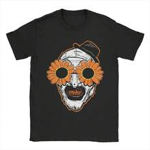 Men Women Sunflower Sunglasses Terrifier T Shirt Pure Cotton Graphic Printing Tee Shirts Top Clothing - 黑色 - 查看 1