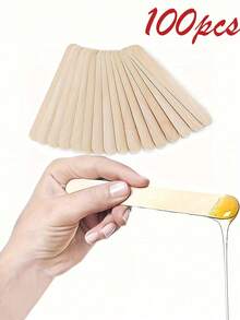 200/100/50/10 pezzi Bastoncini in legno naturale per rimozione dei peli con precisione - Bastoncini in legno per rimozione dei peli del corpo, Applicatore spatola in legno per rimozione dei peli, Bastoncini in legno naturale per applicazione della cera, Spatola applicatore in legno per cera, Ideale per uso in spa e a casa, Spatola per rimozione dei peli estiva